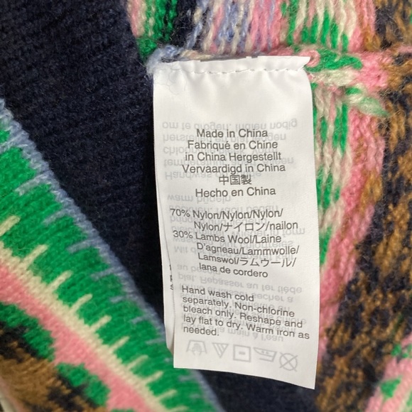 J Crew Mock Neck Lambs Wool Blend Fair Isle Sweater - XL - Picture 6 of 8